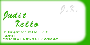 judit kello business card